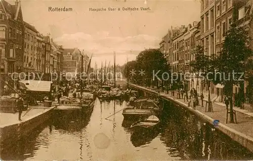 AK / Ansichtskarte  Rotterdam Haagsche Veer met Delftsche Vaart Rotterdam