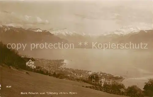 AK / Ansichtskarte Vevey_VD Mont Pelerin et les Alpes Vevey_VD