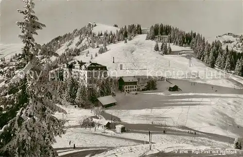 AK / Ansichtskarte Rigi_Kaltbad First mit Rotstock Rigi_Kaltbad