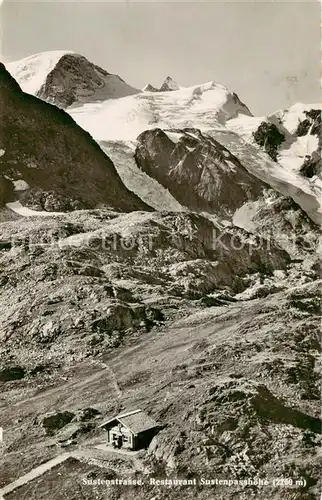 AK / Ansichtskarte Sustenstrasse Restaurant Sustenpasshoehe Fliegeraufnahme Sustenstrasse