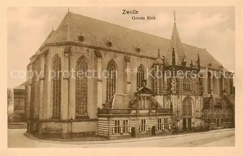 AK / Ansichtskarte  Zwolle_Overijssel Groote Kerk Zwolle_Overijssel