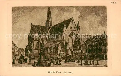 AK / Ansichtskarte  Haarlem_NL Groote Kerk 