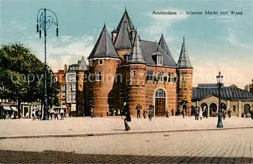 AK / Ansichtskarte  Amsterdam__NL Nieuwe Markt met Waag 