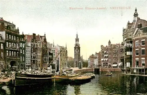 AK / Ansichtskarte  Amsterdam__NL Munttoren Binnen Amstel 