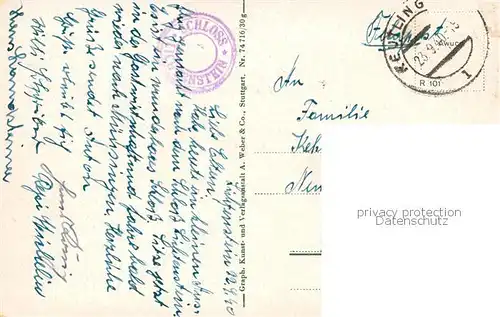 AK / Ansichtskarte  Honau_Lichtenstein Schloss Lichtenstein Panorama Blick ins Echaztal Feldpost Honau_Lichtenstein