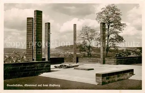 AK / Ansichtskarte  Saarbruecken Ehrenmal auf dem Nussberg Saarbruecken