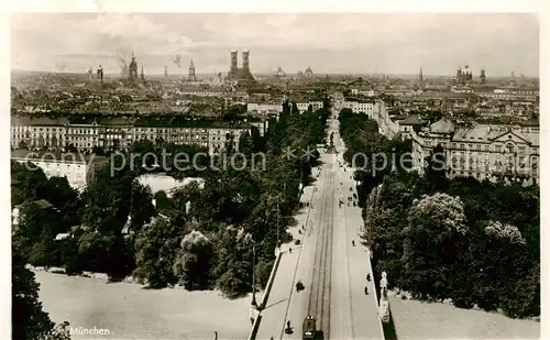 AK / Ansichtskarte  Muenchen Stadtpanorama Muenchen