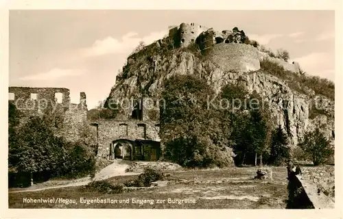 AK / Ansichtskarte  Singen_Hohentwiel Eugenbastion Festung Eingang zur Burgruine Singen Hohentwiel