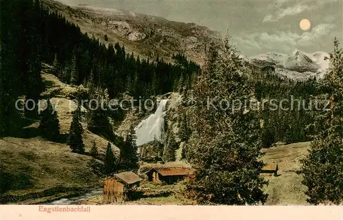 AK / Ansichtskarte Innertkirchen Engstlenbachfall Wasserfall Berner Alpen im Mondschein Innertkirchen