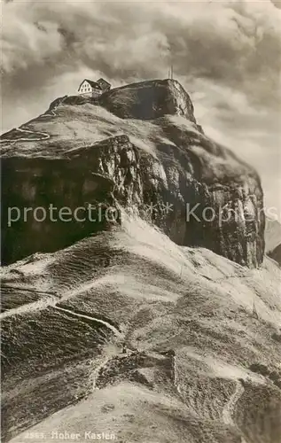 AK / Ansichtskarte Appenzell_IR Berggasthaus Hoher Kasten Appenzeller Alpen Appenzell IR