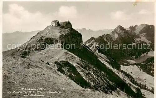 AK / Ansichtskarte Appenzell_IR Panorama Hohenkasten Ausblick auf Hohe Haeuser Kreuzberge und Saembtisersee Appenzell IR
