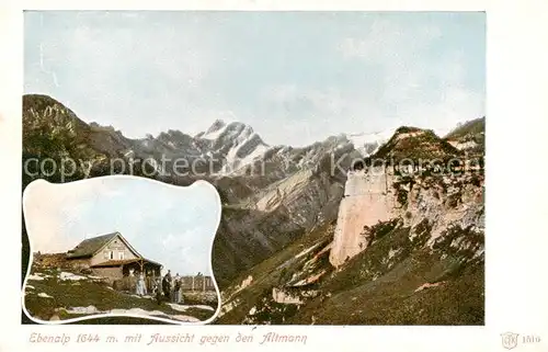 AK / Ansichtskarte Ebenalp_1641m_AI mit Aussicht gegen den Altmann Appenzeller Alpen 