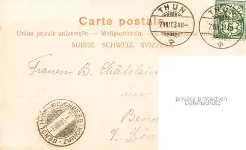 AK / Ansichtskarte Thun_BE Schloss Aussenansicht Thun_BE