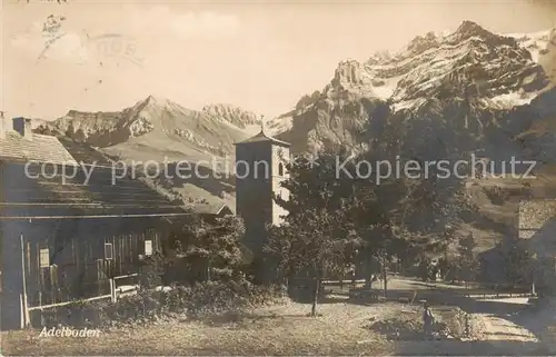 AK / Ansichtskarte Adelboden_BE Teilansicht m. Kirchturm 