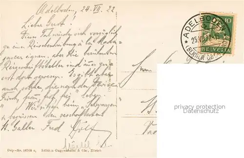 AK / Ansichtskarte Adelboden_BE Teilansicht m. Kirchturm 