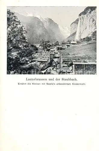 AK / Ansichtskarte Lauterbrunnen_BE Lauterbrunnen u. d. Straubbach Lauterbrunnen BE