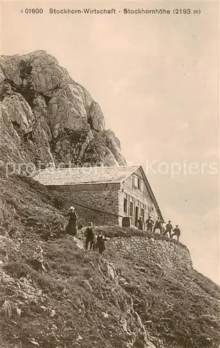 AK / Ansichtskarte Stockhorn_2193m_BE Stockhorn Wirtschaft 