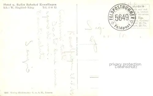 AK / Ansichtskarte Konolfingen_BE Hotel u. Buffet Bahnhof Aussenansicht hist. Haus  Konolfingen BE