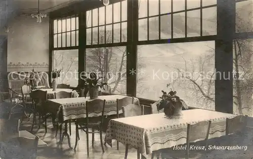 AK / Ansichtskarte Schwarzenberg_LU Hotel Kreuz Innenansicht Schwarzenberg LU