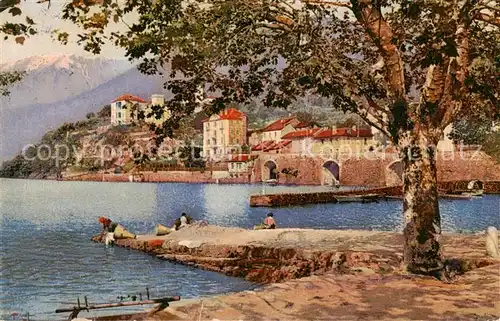 AK / Ansichtskarte Ascona_Lago_Maggiore_TI Partie am See  