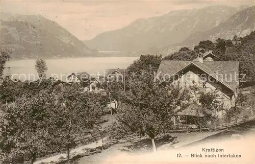 AK / Ansichtskarte Krattigen_BE Blick nach Interlaken   See 