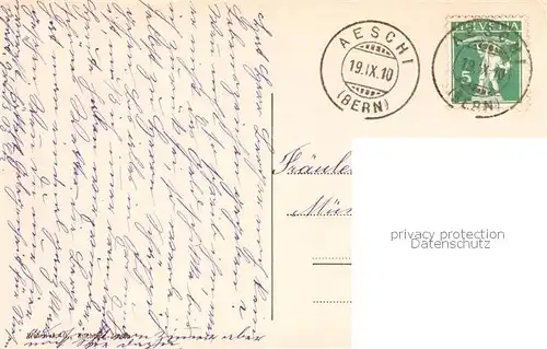 AK / Ansichtskarte Aeschi_BE Teilansicht m. Beatenberg Wandfluh u. Sigriswyl Grat Aeschi_BE