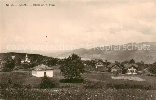 AK / Ansichtskarte Aeschi_BE Blick nach Thun Aeschi_BE