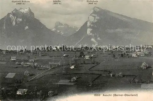 AK / Ansichtskarte Aeschi_BE Panorama m. Sigriswil Rothorn Scheibe Niederhorn Aeschi_BE