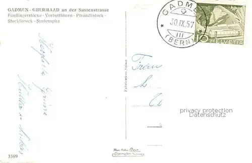 AK / Ansichtskarte Gadmen_BE Teilansicht a. d. Sustenstrasse 