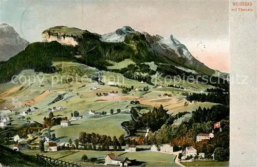 AK / Ansichtskarte Weissbad_IR Gesamtansicht m. Ebenalp 