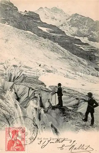 AK / Ansichtskarte Eigergletscher_BE Partie auf dem Eigergletscher 
