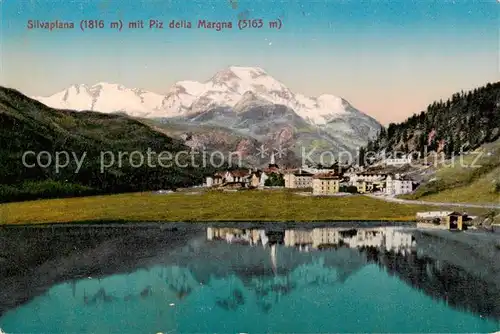 AK / Ansichtskarte Silvaplana_GR Silvaplana m. Piz della Margna Silvaplana_GR