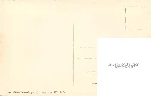 AK / Ansichtskarte Loetschbergbahn_BE Station Blausee Mitholz m. Felsenburg 