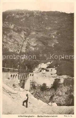AK / Ansichtskarte Loetschbergbahn_BE Baltschiederviadukt 