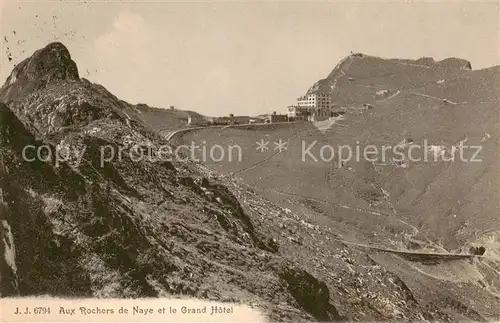 AK / Ansichtskarte Les_Rochers_de_Naye_2042m_VD Grand Hotel Aussenansicht 