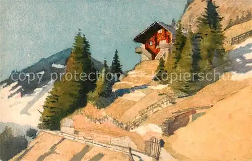 AK / Ansichtskarte Adelboden_BE Chalet   Malerei 