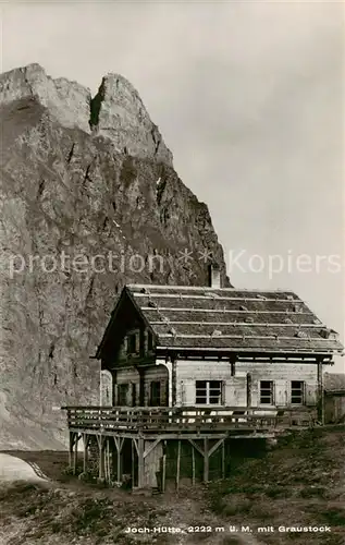 AK / Ansichtskarte Jochhuette_2222m_Graustock_NW Huette m. Graustock 