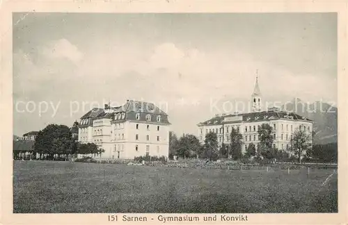AK / Ansichtskarte Sarnen_OW Gymnasium u. Konvikt Aussenansicht 