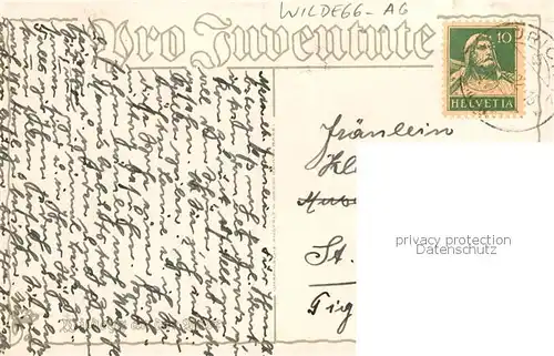 AK / Ansichtskarte Wildegg_AG Schloss Federzeichnung 