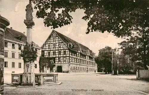 AK / Ansichtskarte Winterthur__ZH Kaserne Aussenansicht Fachwerkhaus 