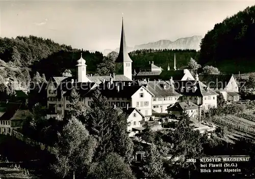 AK / Ansichtskarte Magdenau_Botsberg_Flawil_SG Kloster Magdenau Aussenansicht m. Alpstein 