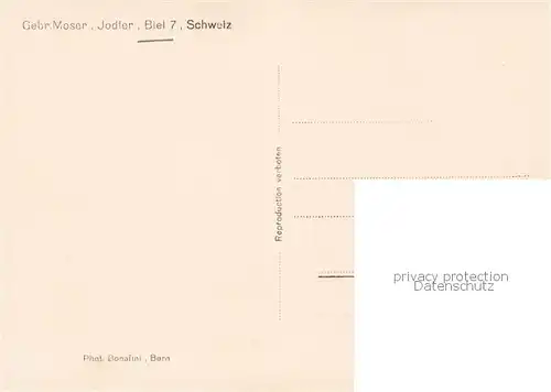 AK / Ansichtskarte Biel_Bienne Gebr. Moser   Jodler  Biel Bienne