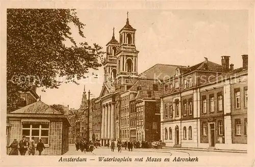 AK / Ansichtskarte 73795173 Amsterdam__NL Waterlooplein met Mozes en Adronkerk 