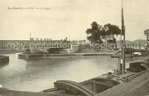 AK / Ansichtskarte La_Bassee__59_Nord Pont sur le Canal 