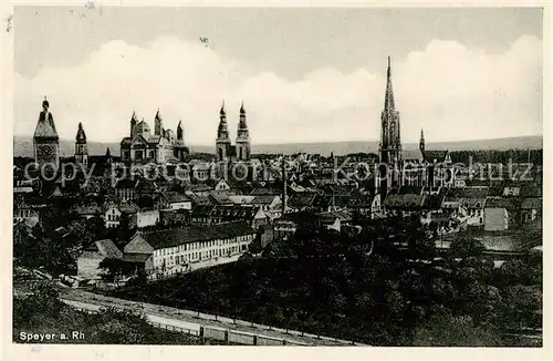 AK / Ansichtskarte  Speyer_Rhein Stadtblick Speyer Rhein