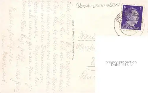 AK / Ansichtskarte  Donaueschingen Schloss und Stadtkirche Donaueschingen