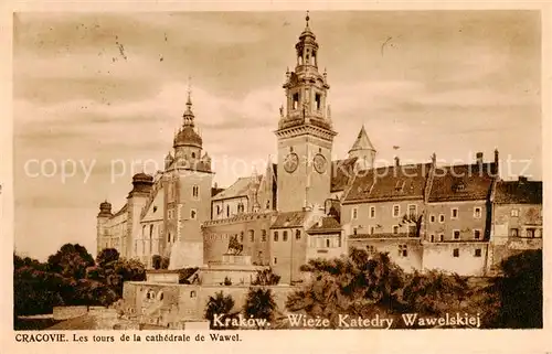 AK / Ansichtskarte 73795233 Krakow_Krakau Wieze Katedry Wawelskiej Krakow Krakau