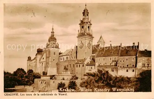 AK / Ansichtskarte  Krakow_Krakau Wieze Katedry Wawelskiej Krakow Krakau