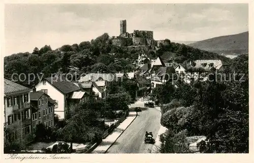 AK / Ansichtskarte 73795240 Koenigstein__Taunus Panorama mit Schloss 