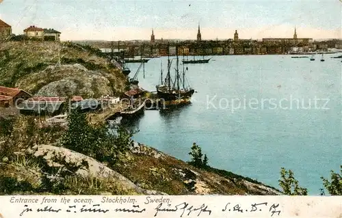 AK / Ansichtskarte  Stockholm Entrance from the ocean Stockholm